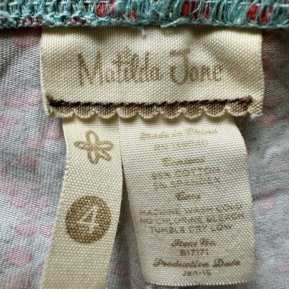 Matilda Jane Hello! Lovely New Horizon Floral Shorties Green Pink Knit Shorts 4 - Picture 4 of 4